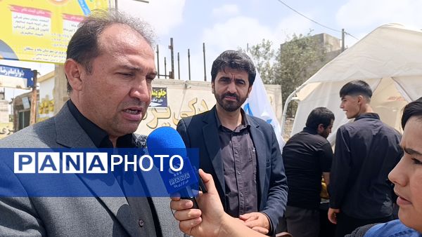 برپایی موکب توسط دانش‌آموزان در آشخانه