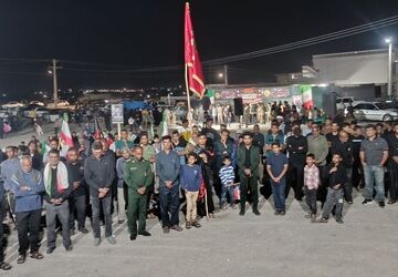 مراسم چهلمین روز شهادت رهبر شهید امت در جغین رودان