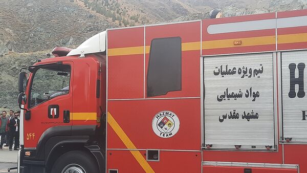 رژه ناوگان خودرویی آتش‌نشانی مشهد 