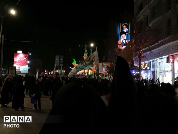 حرکت دسته عزاداری در شهرستان نیشابور