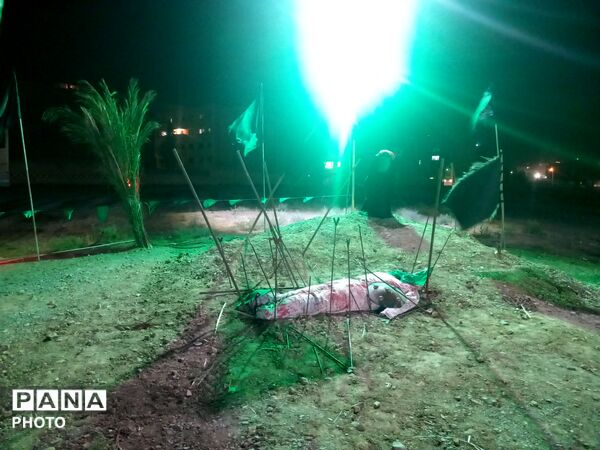 مراسم شب تاسوعای حسینی  در ناحیه۶ مشهد