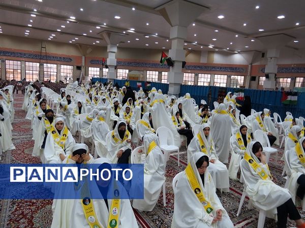 تمرین آمادگی گروه پیشتازان برای اجرا در اجلاسیه سراسری نماز