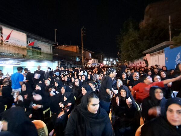 آیین خیمه سوزان در مسجد ابوالفضل قائمشهر
