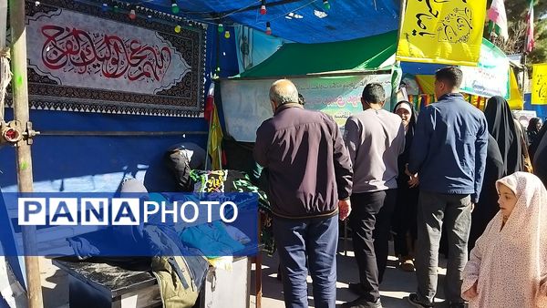 لحظاتی از آماده سازی موکب ها برای مهمانی کیلومتری نیشابور 