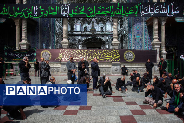حضور دسته‌عزاداری سالروز شهادت امام جعفر صادق(ع) در حرم حضرت معصومه(س)