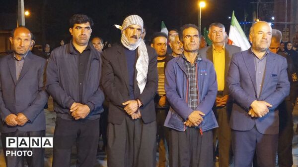 راهپیمایی مردم منطقه کوهنانی در شب سی و چهارم 