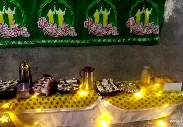 جشن میلاد امام علی(ع) در روستای کلوت میناب 