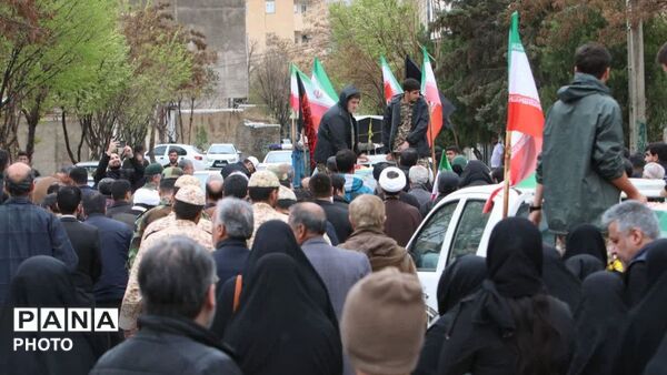 مراسم تشییع و تدفین پیکر پاک شهیدان والامقام محمد رنجبر کهن و مجید رستمی در نظرآباد