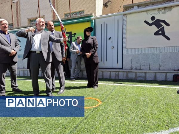 افتتاح زمین چمن هنرستان تربیت بدنی محمد شهرستانی ناحیه ۶ مشهد