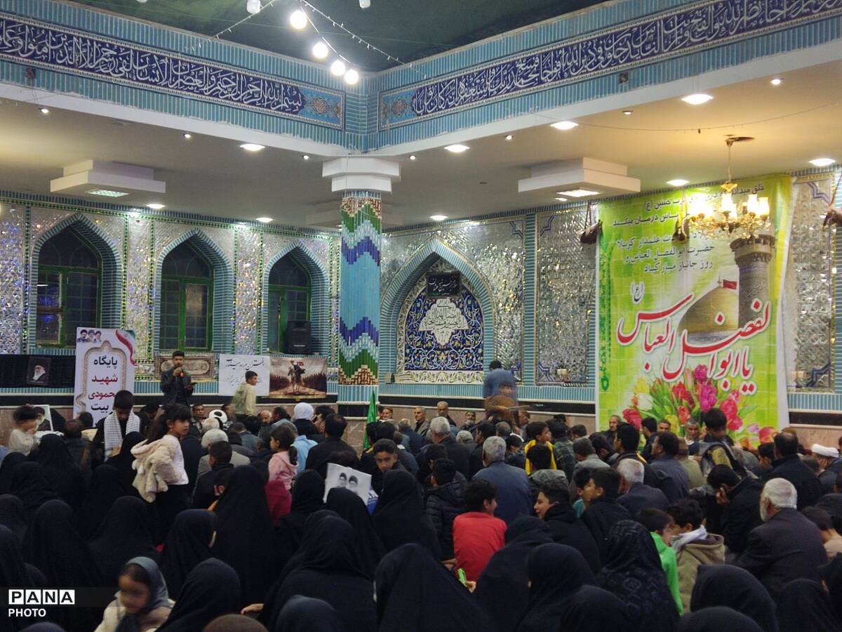 مراسم ‌چهلمین روز شهادت حضرت آیت الله خامنه و دانش‌آموزان میناب در روستای جابوز خلیل آباد