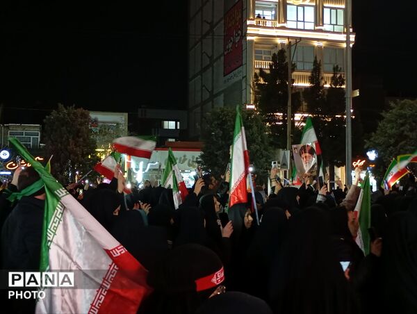حرکت دسته عزاداری در شهرستان نیشابور