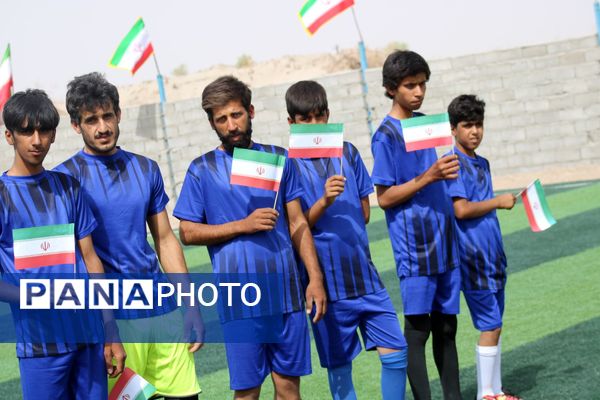 افتتاح زمین چمن روستای محمد آباد چاه ملک 