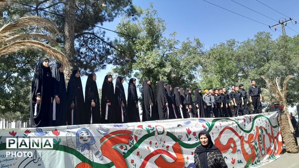 عاشقان حسینی ( ع) به یاد پیاده روی اربعین در نیشابور پیاده روی کردند-۳