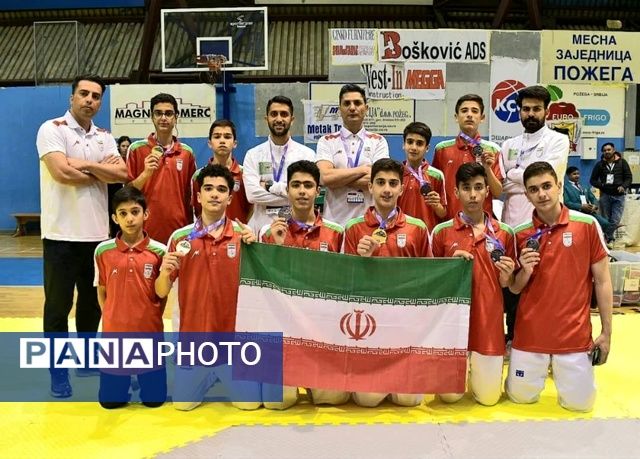 تکواندوکاران پسر دانش آموز ایران با 8 مدال بر بام ژیمنازیاد صربستان