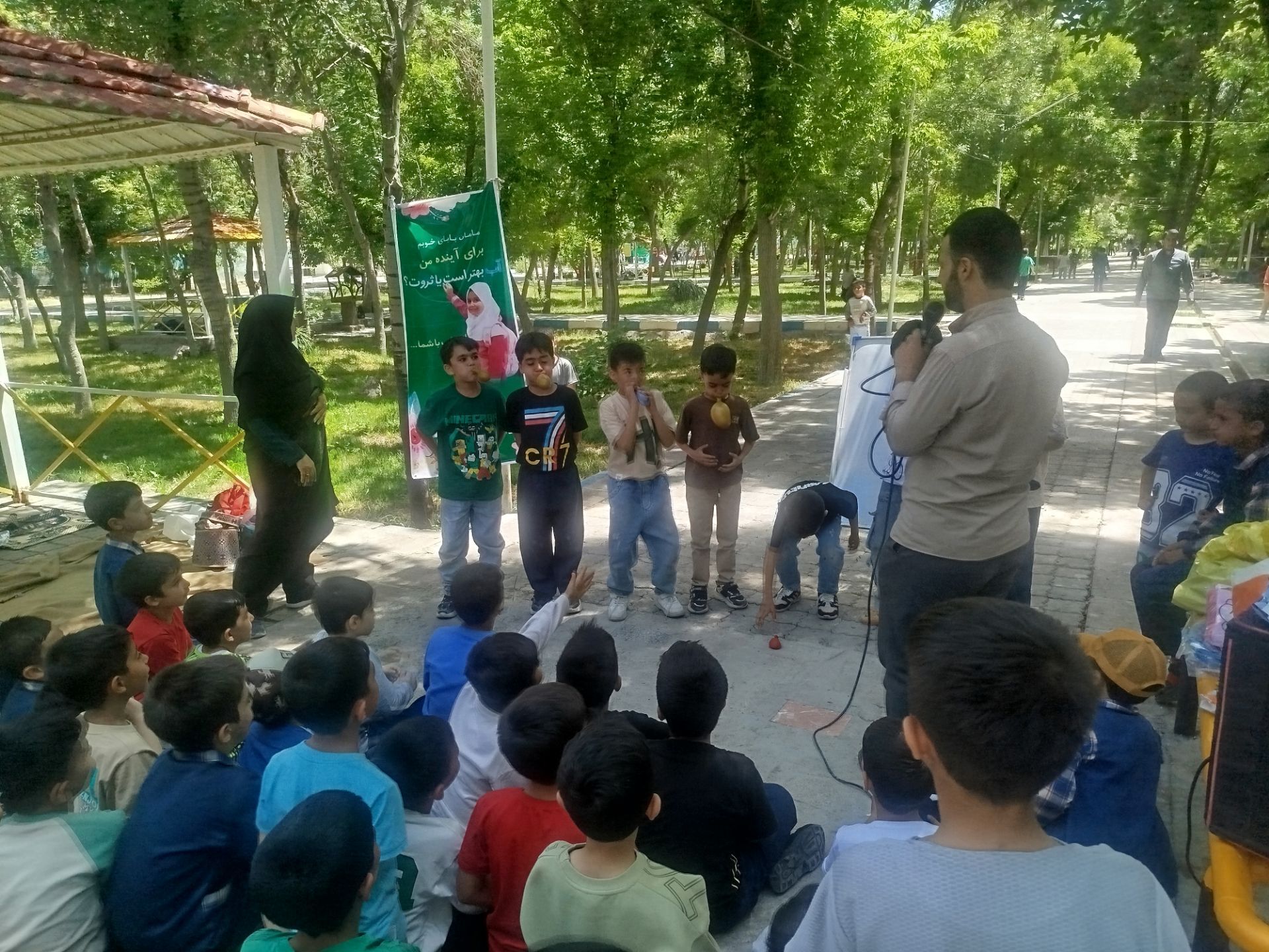 اردوی دانش‌آموزان مدرسه پسرانه مبین در پارک جنگلی شیروان