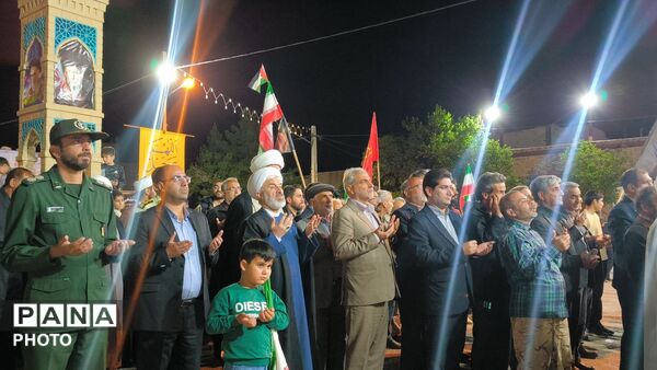 اجتماع مردمی شهرستان بام و صفی آباد در شب سالگرد شهادت آیت الله رئیسی
