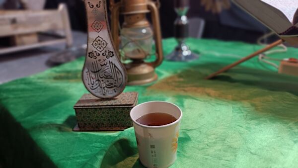 شبیه‌سازی مسیر پیاده‌روی نجف اشرف تا کربلای معلی در پایانه اتوبوس رانی عاشق‌آباد