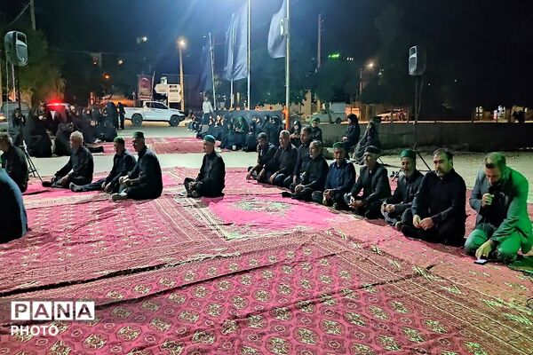 هیئت زنجیر زنی در هشتمین شب از ماه محرم الحرام در حسینیه شهدای شهر بار