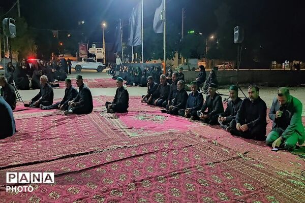 هیئت زنجیر زنی در هشتمین شب از ماه محرم الحرام در حسینیه شهدای شهر بار