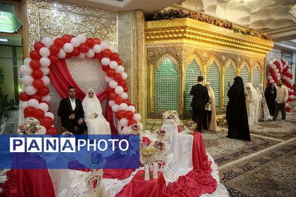 جشن ازدواج ۶۵۰ زوج دانشجوی دانشگاه‌های قم در سالروز میلاد جوادالائمه(س)