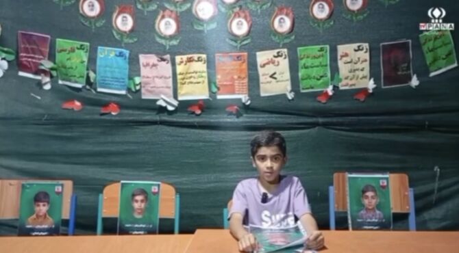 «محمدرسول رئیسی»، بازمانده حادثه میناب؛ مهمان ویژه موکب بسیج فرهنگیان