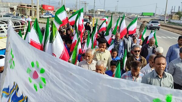 راهپیمایی ۲۲ بهمن ماه در دهستان‌های آبنما و خراجی رودان