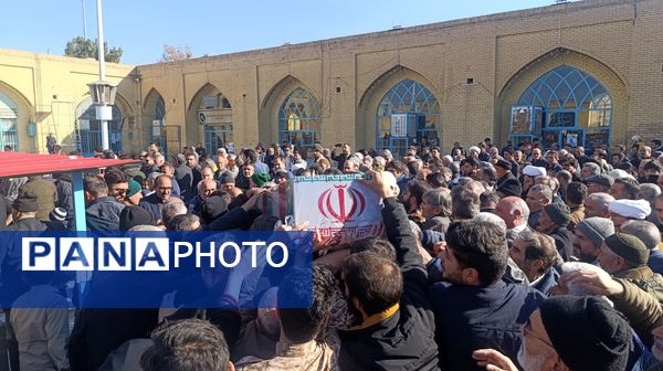 مراسم استقبال از پیکر شهید گمنام خوشنام فاطمی در مسجد جامع نیشابور 