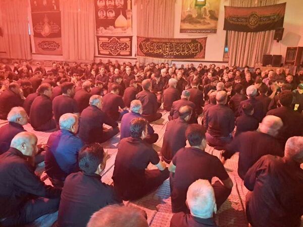 مراسم عزاداری شب هفتم ماه محرم در روستای نقاب شهرستان خلیل آباد