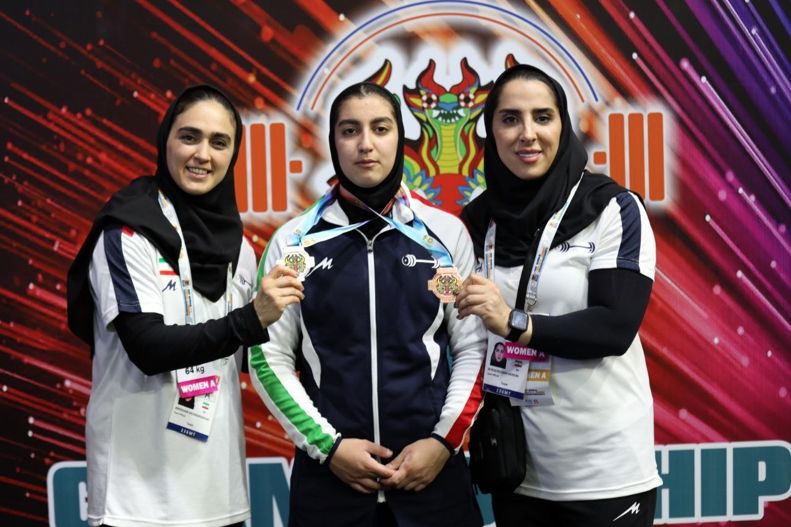 دختر وزنه‌بردار ایران صاحب یک نقره و برنز در نبرد با فولاد سرد جهان
