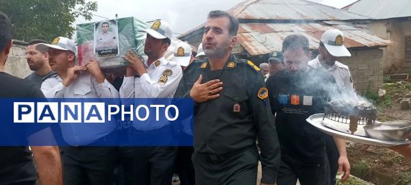 مراسم تشییع پیکر شهید امنیت در سوادکوه