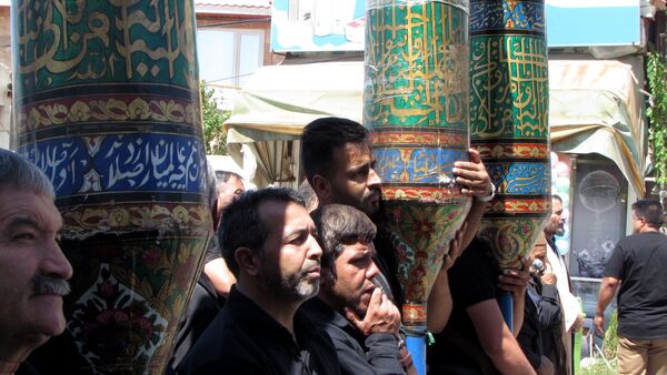 مراسم جاماندگان اربعین در روستای تحت منظر 