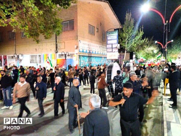 عزاداری هیأت های روستای سعد الدین در مراسم شبانه شهرستان کاشمر