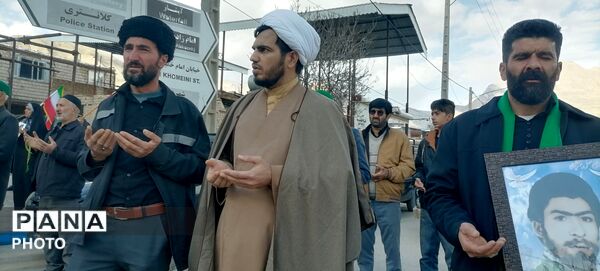 حرکت دسته سینه زنی و گرامیداشت چهلم امام شهید در شهربار نیشابور 