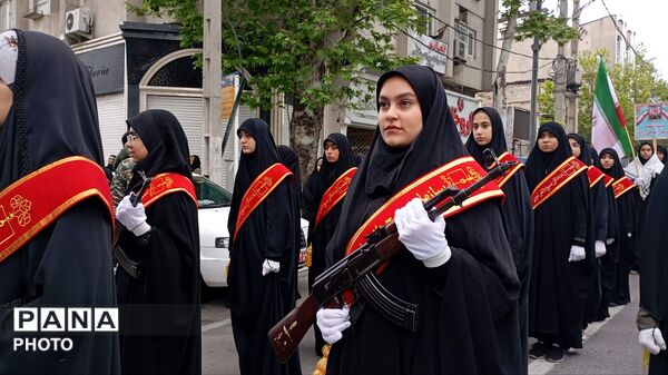 رژه اقتدار دختران معصومی در گرگان