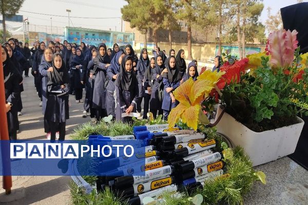 بازگشایی مدارس در دبیرستان دخترانه شهید مجید دهنوی نیشابور