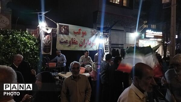  موکب سرداران مقاومت میزبان سنگربان نیشابوری برای هشتادمین شب 