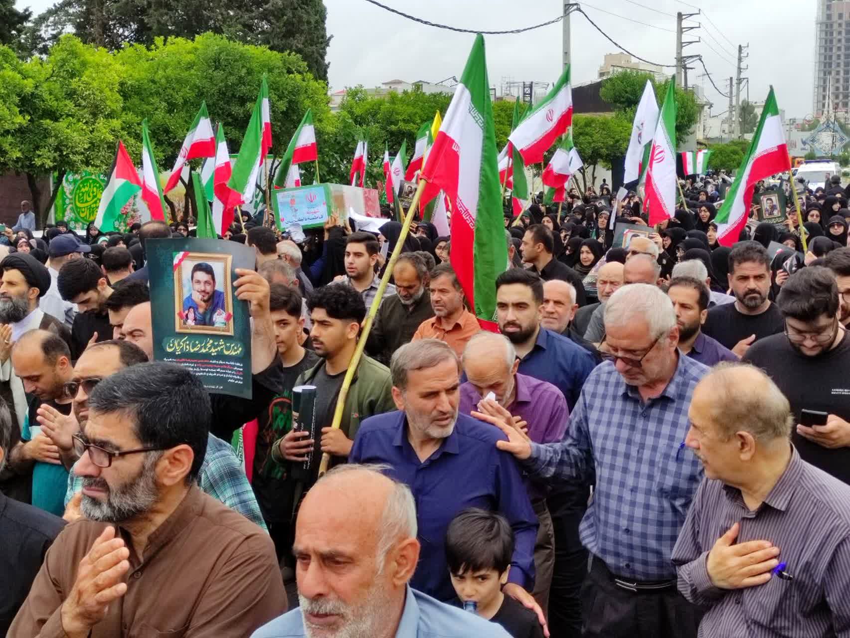 تشییع شهدای جنایت صهیونیست‌ها در بابل