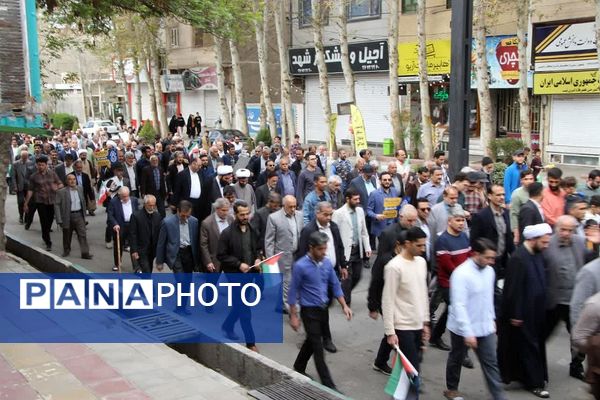 فریاد پیشوا علیه صهیونیسم در روز قدس؛ امضای طومار محکومیت و المان سازی در راهپیمایی روز قدس