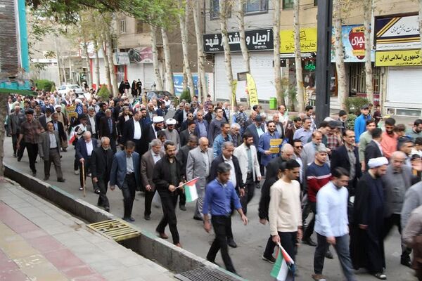 فریاد پیشوا علیه صهیونیسم در روز قدس؛ امضای طومار محکومیت و المان سازی در راهپیمایی روز قدس
