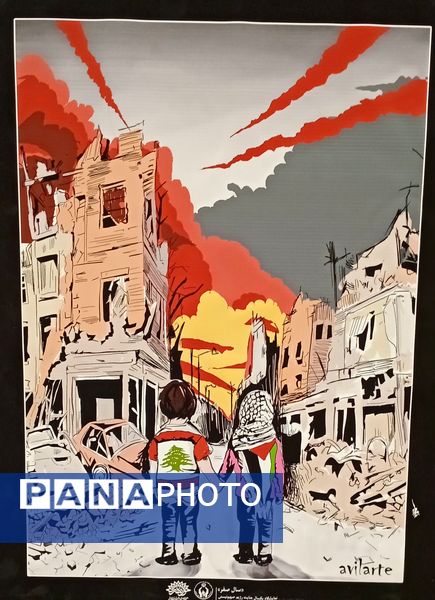 نمایشگاه جنایت رژیم صهیونیستی در غزه و لبنان به روایت کاریکاتور و کارتون 