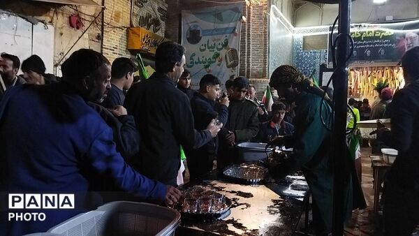 چایخانه فاطمه الزهرا در چهل و ششمین شب از اجتماعات مردمی نیشابور 