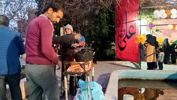 موکب های پذیرایی در جشن خیابانی مهر علوی کاشمر