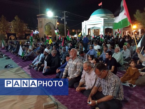 اجتماع بزرگ مردم ولایت‌مدار نیشابور در محکومیت ترور شهید قدس اسماعیل هنیه 