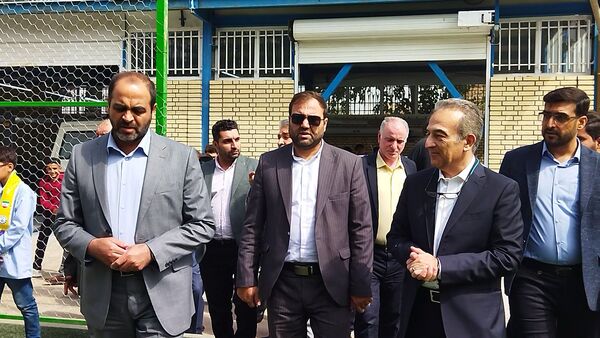 آیین افتتاحیه کارگاه و زمین چمن هنرستان تخصصی خودرو برادران نیشابور 
