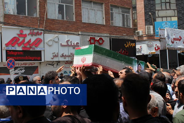 وداع با پیکر شهدای حمله رژیم صهیونیستی در کرج