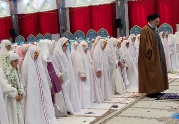 جشن تکلیف دانش‌آموزان در حسینیه چندمنظوره شهرستان چادگان