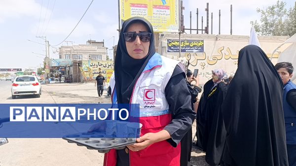 برپایی موکب توسط دانش‌آموزان در آشخانه