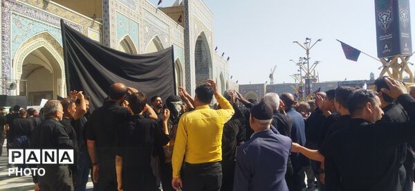 مراسم سینه زنی و عزاداری امام رضا علیه السلام توسط هیئات کاشمر 