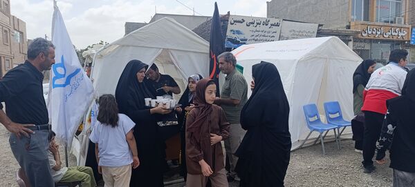 برپایی موکب توسط دانش‌آموزان در آشخانه