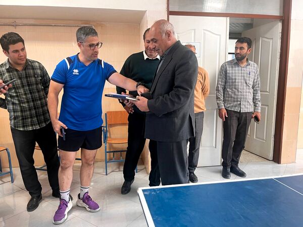 رقابت ورزشی تنیس روی میز فرهنگیان در نوخندان